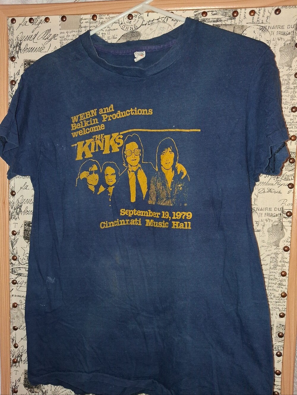 RARE 1979 The Kinks Cincinnati Concert T Shirt Hanes Single Stitch Vintage